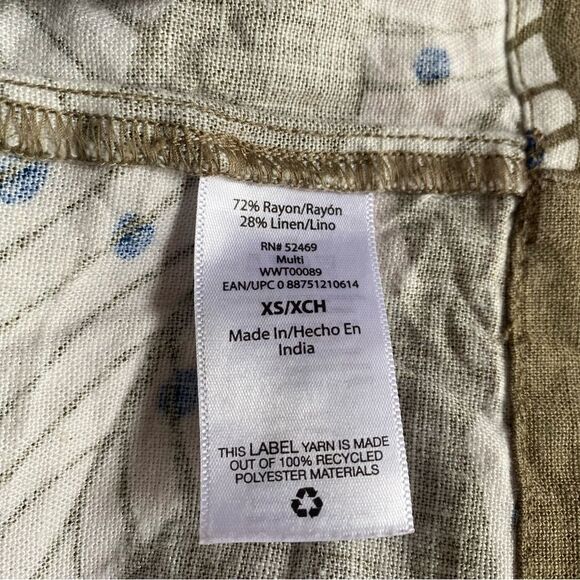 Free Assembly Tropical Palm Leaf Crop Top Size XS - Picture 9 of 11